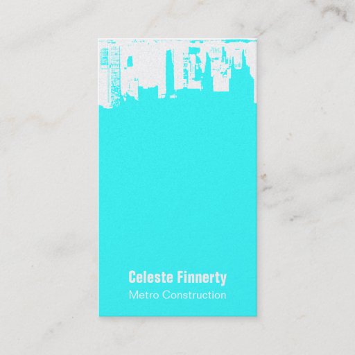 Customizable Upside Downtown Snow Sky Business Card Template