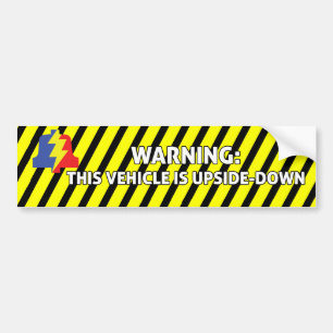 Upsidedown Vehicle Bumper Sticker