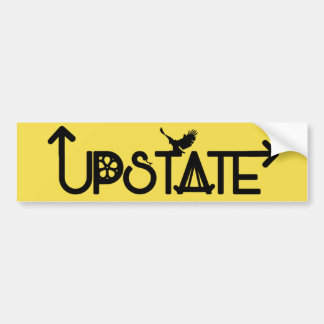 Upstate Bumper Sticker Black Lettering