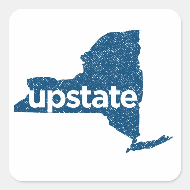 upstate. vintage blue badge sticker (Front)