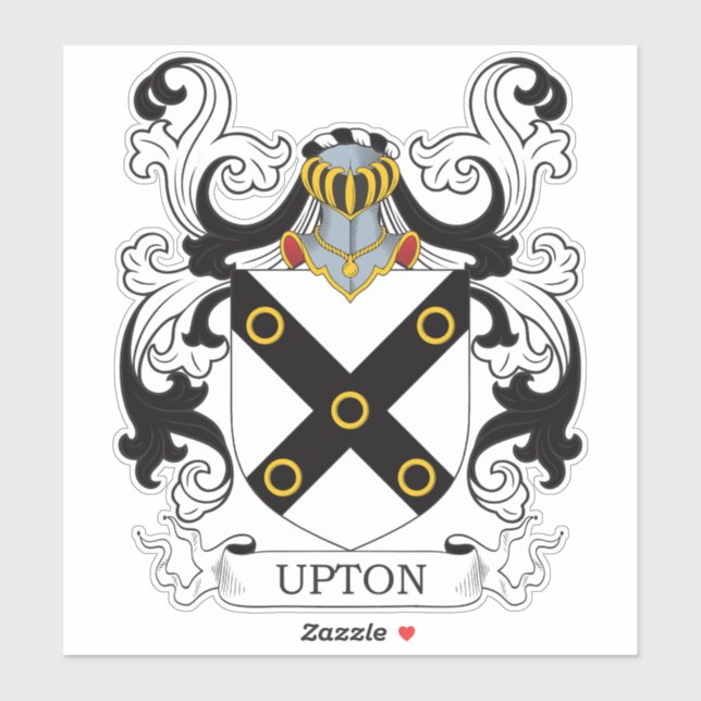 Upton Family Crest Sticker (Sheet)