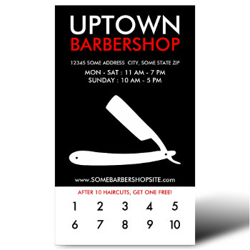 Uptown Barbershop Loyalty by identica at Zazzle