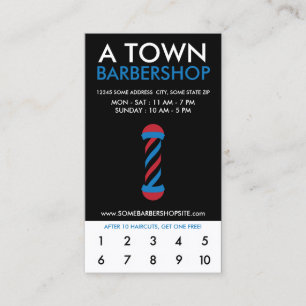 uptown barbershop loyalty card