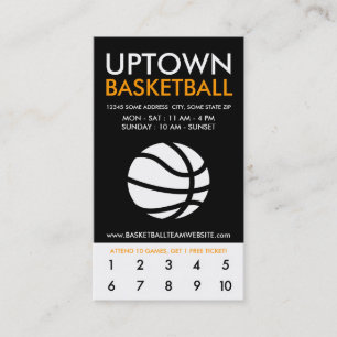 uptown basketball loyalty card