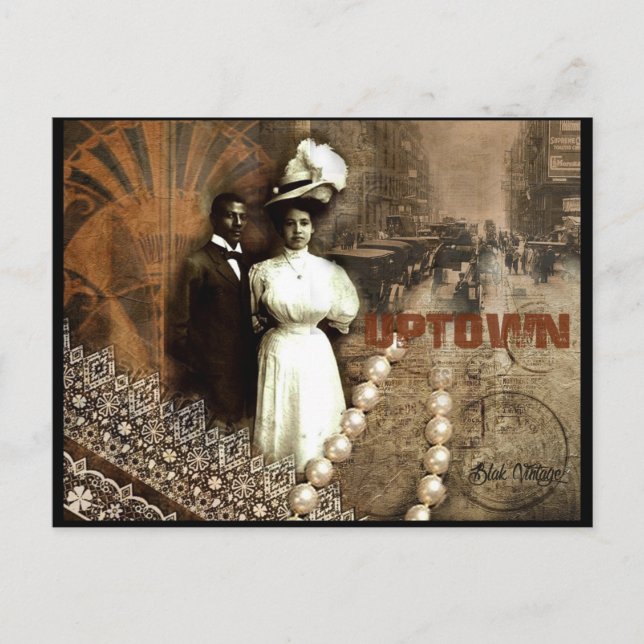 Uptown Blak Vintage postcard (Front)