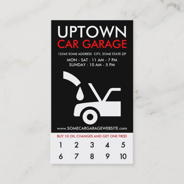 uptown car garage loyalty (Front)