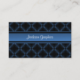 Uptown Elegance Business Card, Electric Blue Business Card