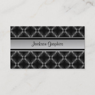 Uptown Elegance Business Card, Metallic Gray Card