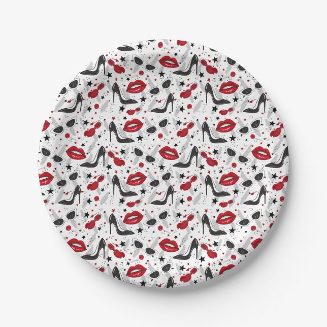 Uptown Girl Paper Plates (Front)