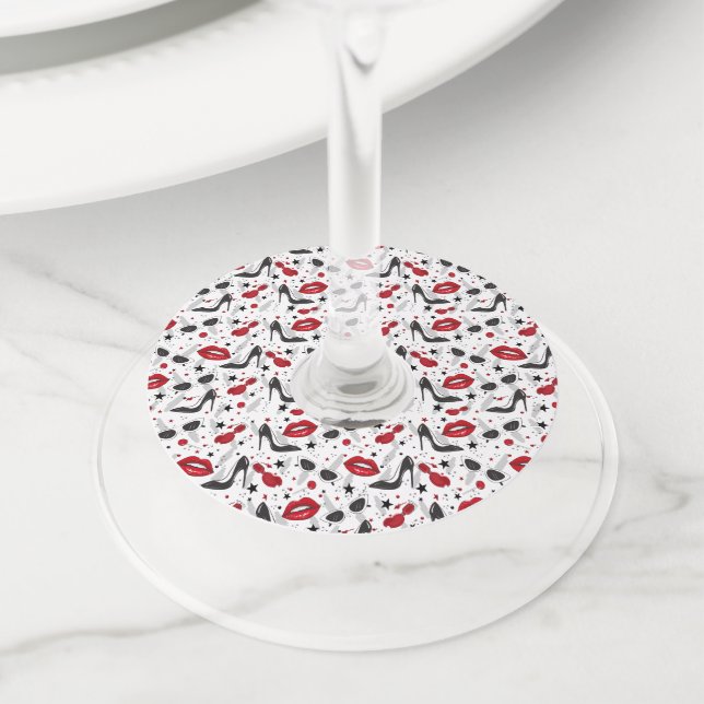 Uptown Girl Wine Glass Tag (Close Up)