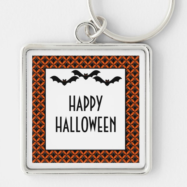 Uptown Glam Bats Halloween Premium Keychain (Front)