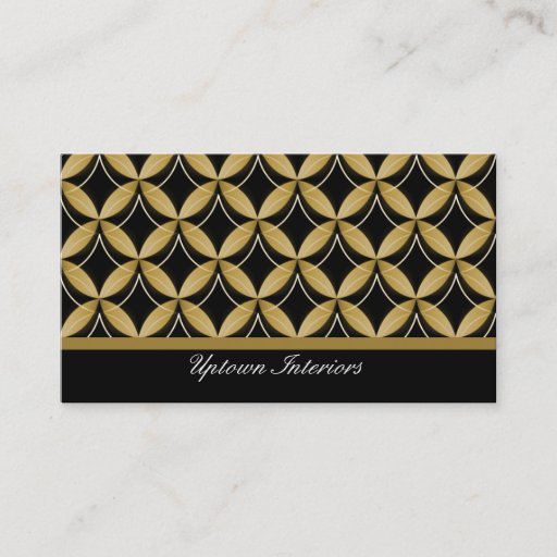 Customizable Uptown Glam Business Card, Gold