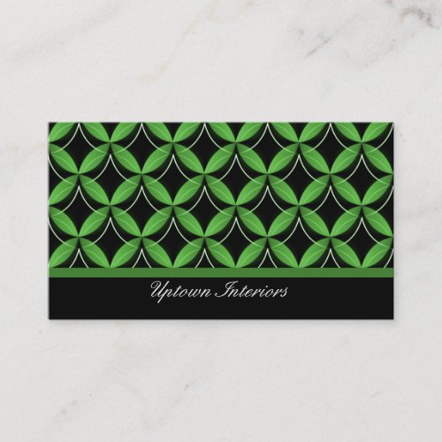 Uptown Glam Business Card Green Business Card