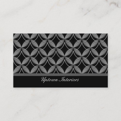 Uptown Glam Business Card, Metallic Gray