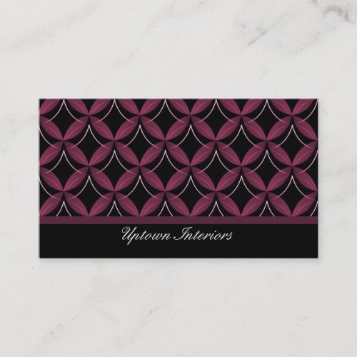 Uptown Glam Business Card, Plum