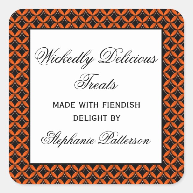 Uptown Glam Fancy Halloween Baking Stickers (Front)