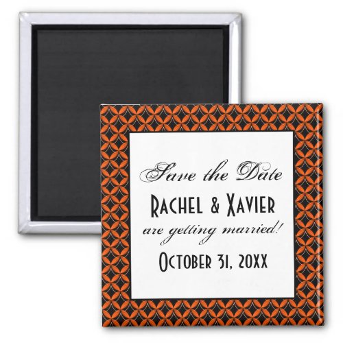 Uptown Glam Halloween Save the Date Magnet