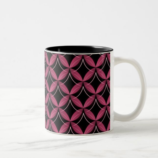 Uptown Glam Mug, Dazzling Fuchsia Two-Tone Coffee Mug (Right)