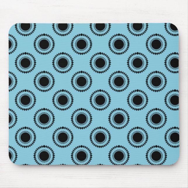 Uptown Hipster Mousepad, Turquoise Mouse Pad (Front)