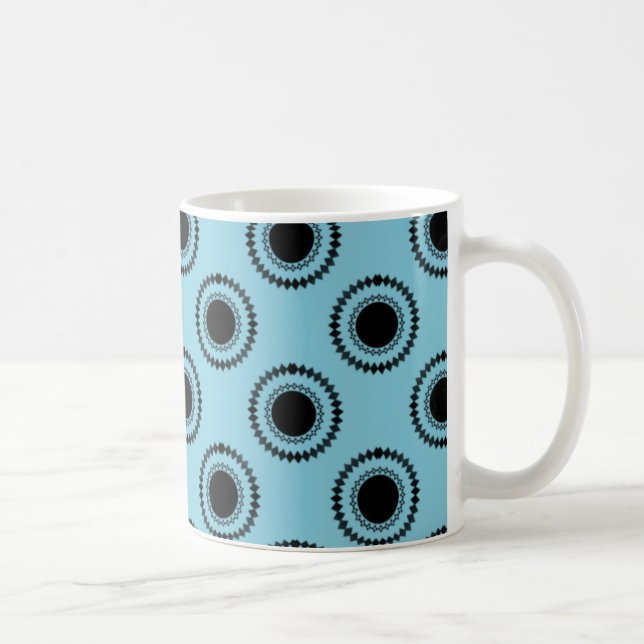 Uptown Hipster Mug, Turquoise Coffee Mug (Right)