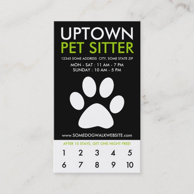 uptown pet sitter loyalty (Front)