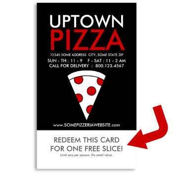 Uptown Pizza Slice Coupon by identica at Zazzle