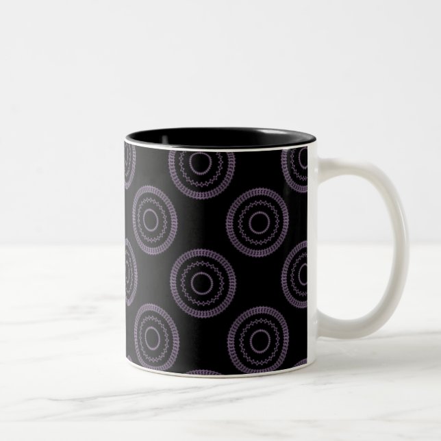 Uptown Posh Mug, Eggplant Two-Tone Coffee Mug (Right)