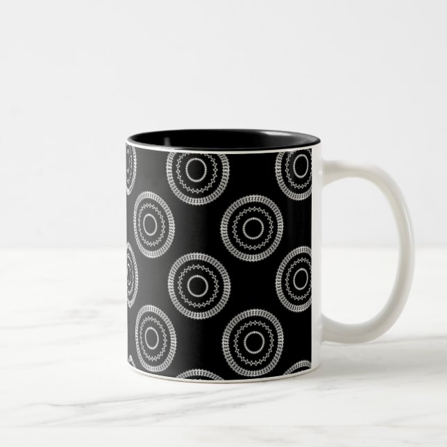Uptown Posh Mug, Metallic Gray Two-Tone Coffee Mug (Right)