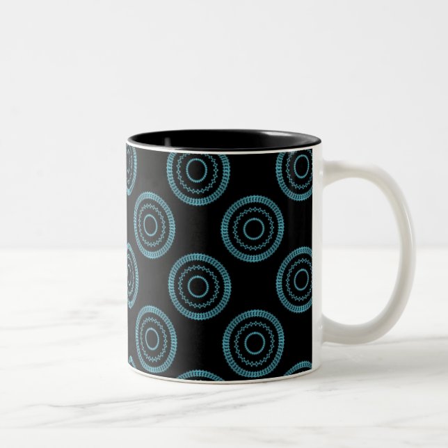 Uptown Posh Mug, Turquoise Two-Tone Coffee Mug (Right)