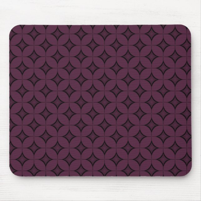 Uptown Retro Mousepad, Dark Purple Mouse Pad (Front)