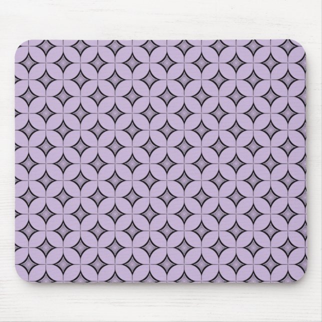 Uptown Retro Mousepad, Lavender Mouse Pad (Front)