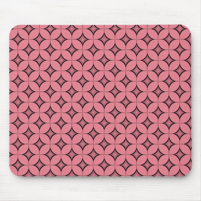 Uptown Retro Mousepad, Watermelon Pink Mouse Pad (Front)