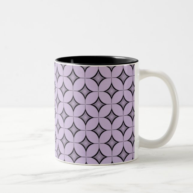 Uptown Retro Mug, Lavender Two-Tone Coffee Mug (Right)
