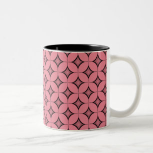 Uptown Retro Mug, Watermelon Pink Two-Tone Coffee Mug