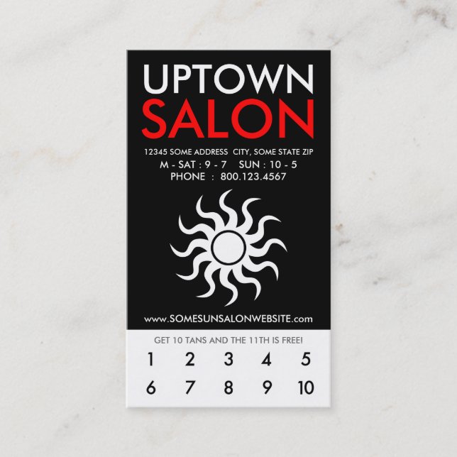 uptown salon loyalty (Front)
