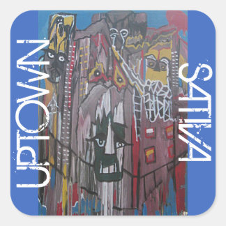 UPTOWN SATIVA SQUARE STICKER