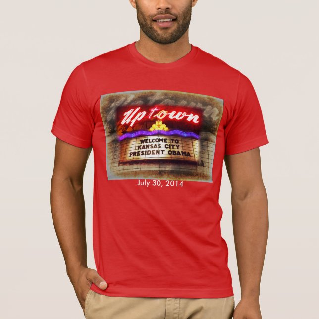 Uptown Theater Welcome President Obama Kansas City T-Shirt (Front)