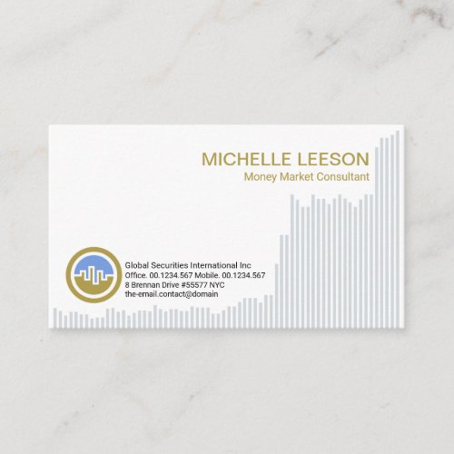 Uptrend Futures Share Graph Financial Stock Broker Business Card