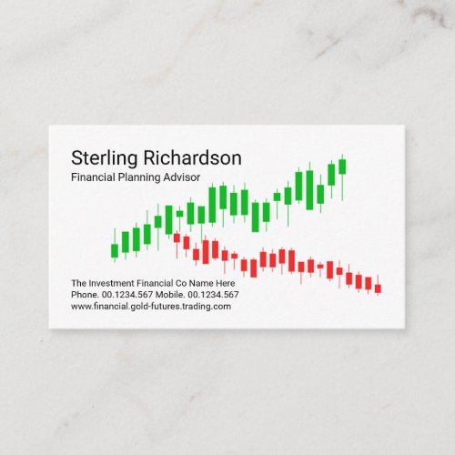 Uptrend Share Market Graph Business Card