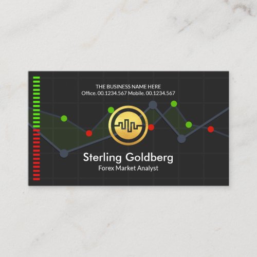 Uptrend Share Market Graph Business Card