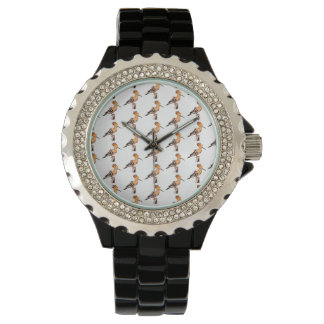 Upupa epops epops Tiled Pattern Watch