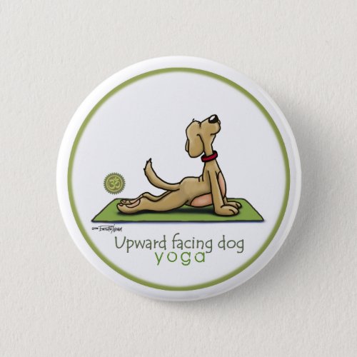Upward Facing Dog _ yoga pose Pinback Button