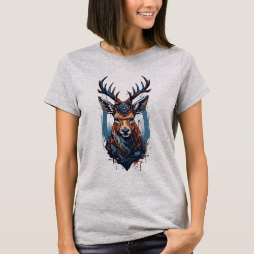 Upward Gaze Majestic Deer T_shirt