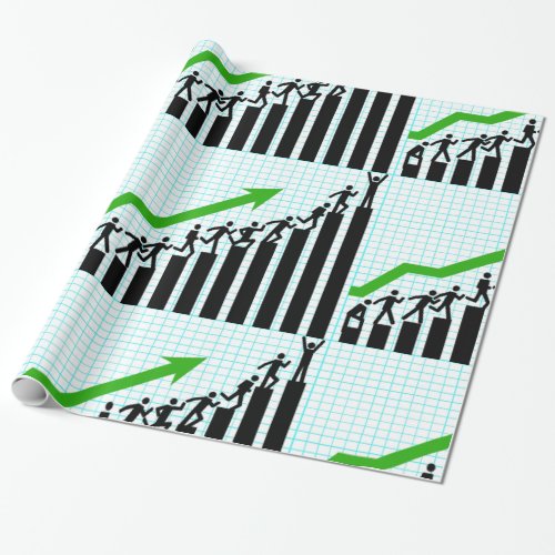 Upward Trend Graph Wrapping Paper