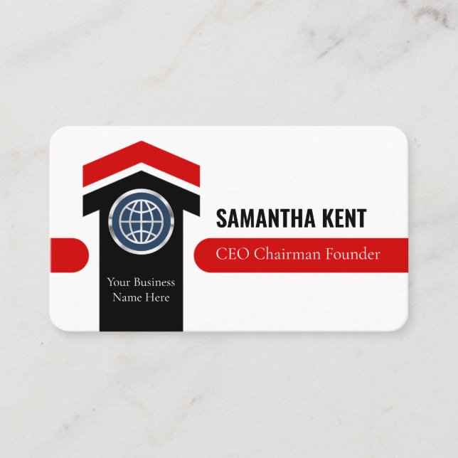 Upwards Successful Arrowhead Chairman Business Card (Front)