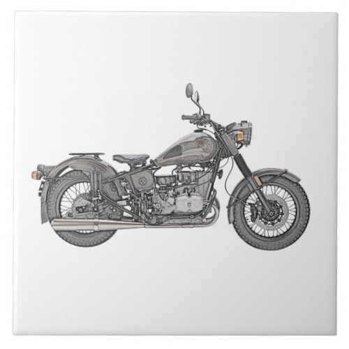 Ural Motorcycle Ceramic Tile