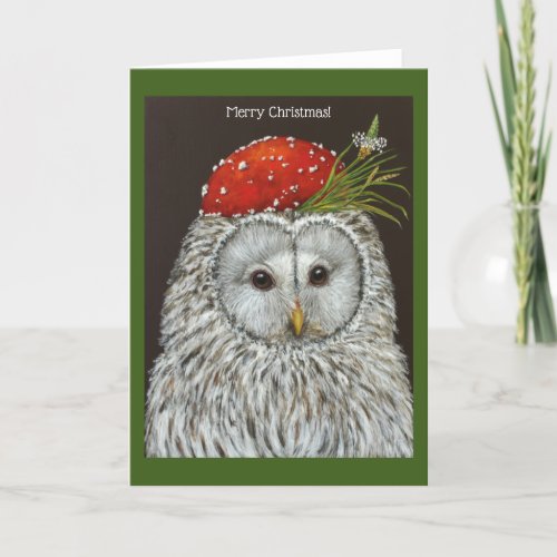 Ural owl Christmas card