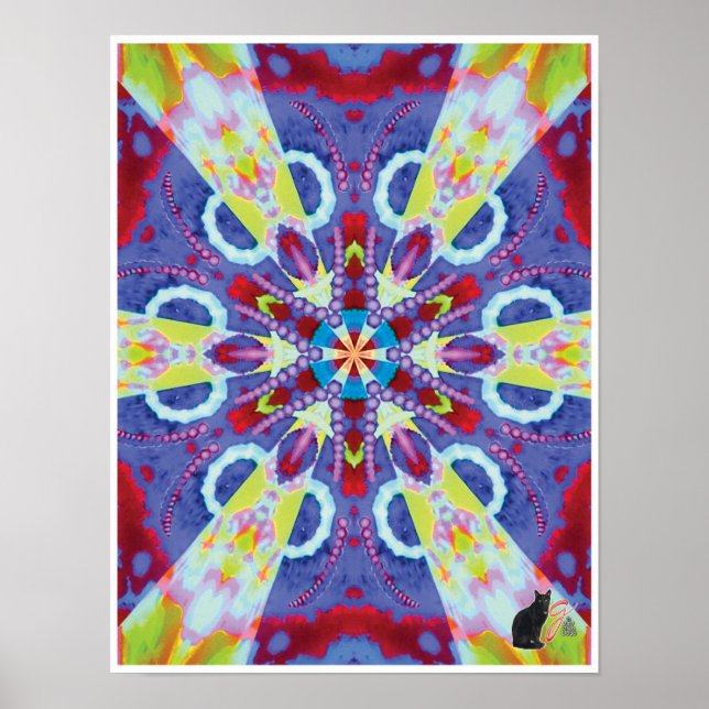 Uranian Kinetic Collage Kaleidoscope Poster (Front)