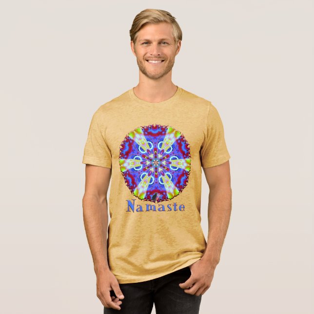 Uranian Namaste Kaleidoscope Tri-Blend Shirt (Front Full)