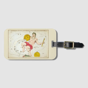 Urania's Mirror, Vintage Aquarius Constellation Luggage Tag